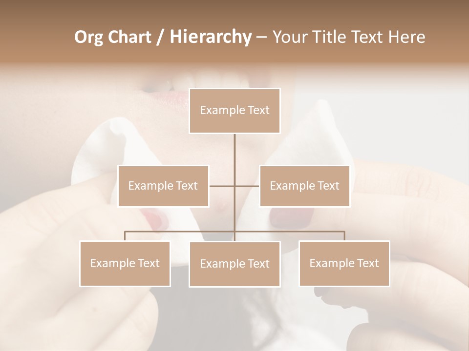 A Woman Holding A Piece Of Cloth Over Her Mouth PowerPoint Template