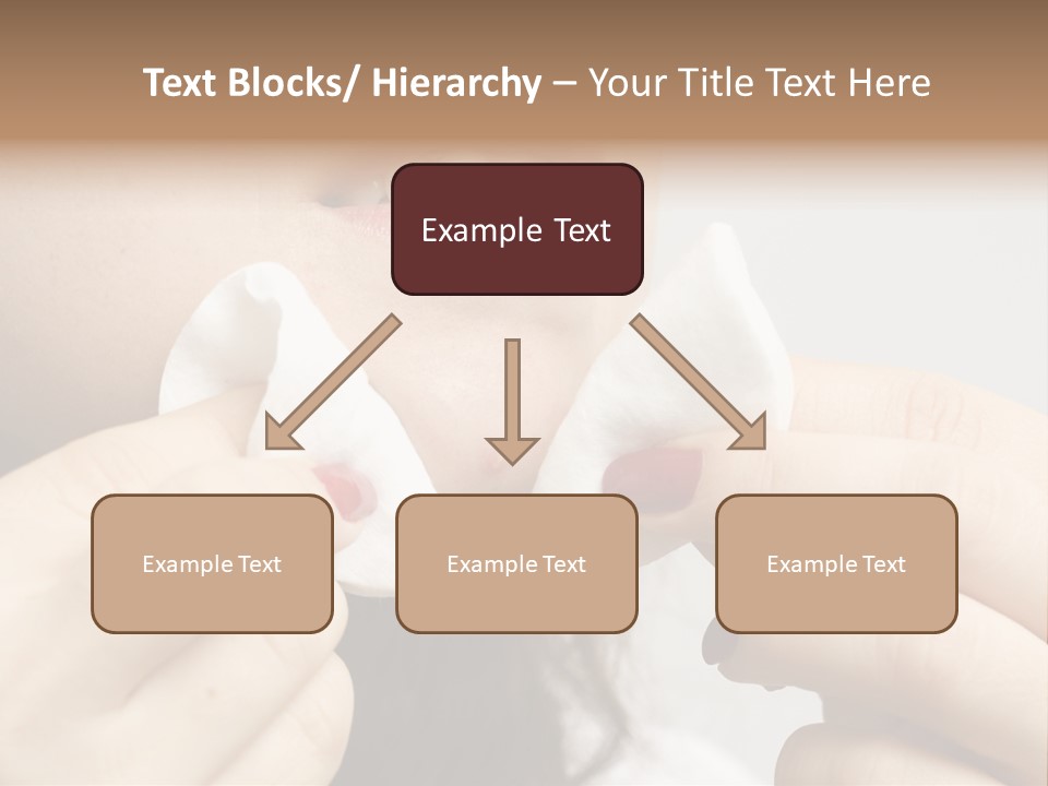 A Woman Holding A Piece Of Cloth Over Her Mouth PowerPoint Template