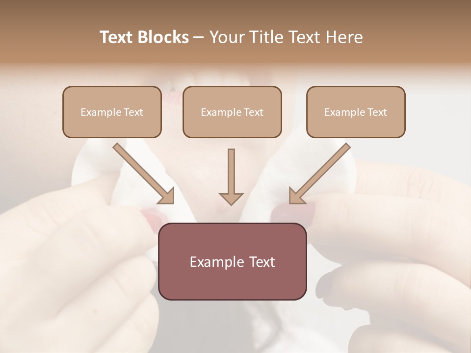 A Woman Holding A Piece Of Cloth Over Her Mouth PowerPoint Template