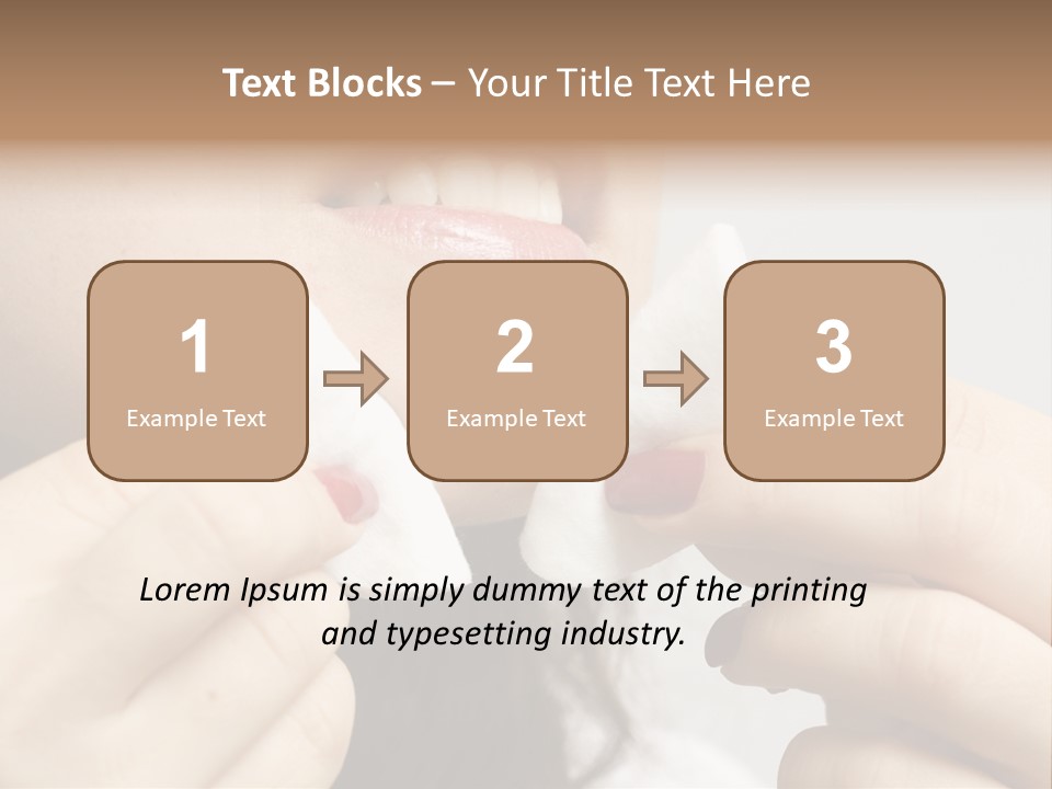 A Woman Holding A Piece Of Cloth Over Her Mouth PowerPoint Template