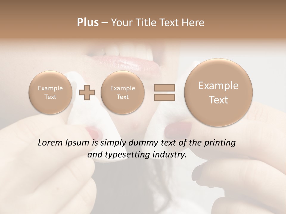 A Woman Holding A Piece Of Cloth Over Her Mouth PowerPoint Template