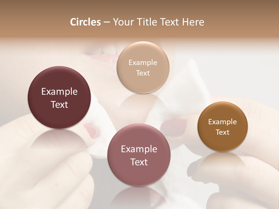 A Woman Holding A Piece Of Cloth Over Her Mouth PowerPoint Template