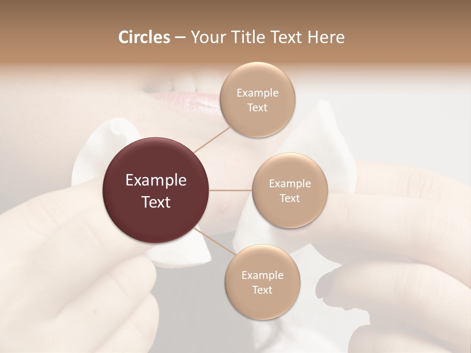 A Woman Holding A Piece Of Cloth Over Her Mouth PowerPoint Template