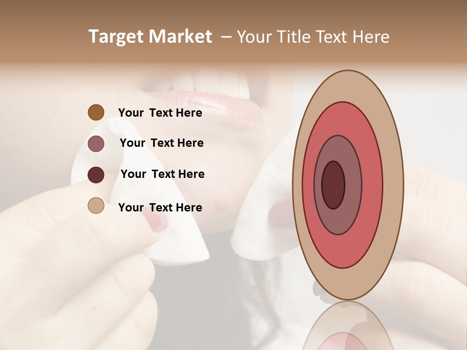 A Woman Holding A Piece Of Cloth Over Her Mouth PowerPoint Template