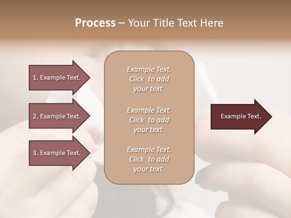 A Woman Holding A Piece Of Cloth Over Her Mouth PowerPoint Template