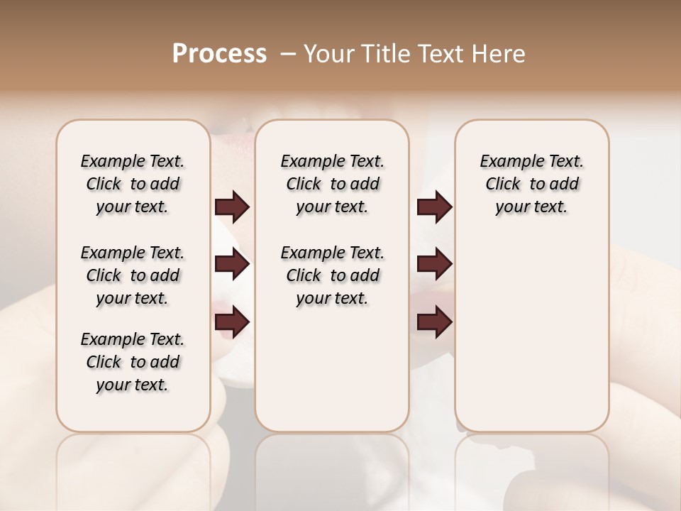 A Woman Holding A Piece Of Cloth Over Her Mouth PowerPoint Template