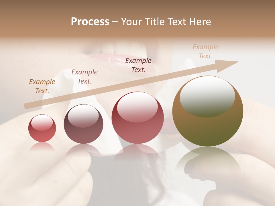 A Woman Holding A Piece Of Cloth Over Her Mouth PowerPoint Template