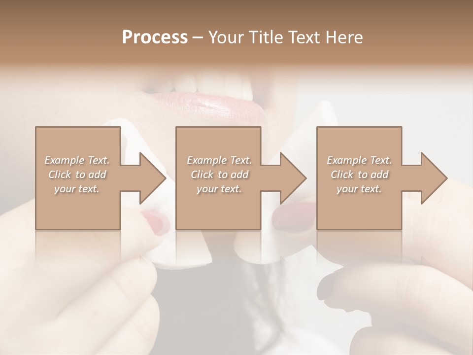 A Woman Holding A Piece Of Cloth Over Her Mouth PowerPoint Template