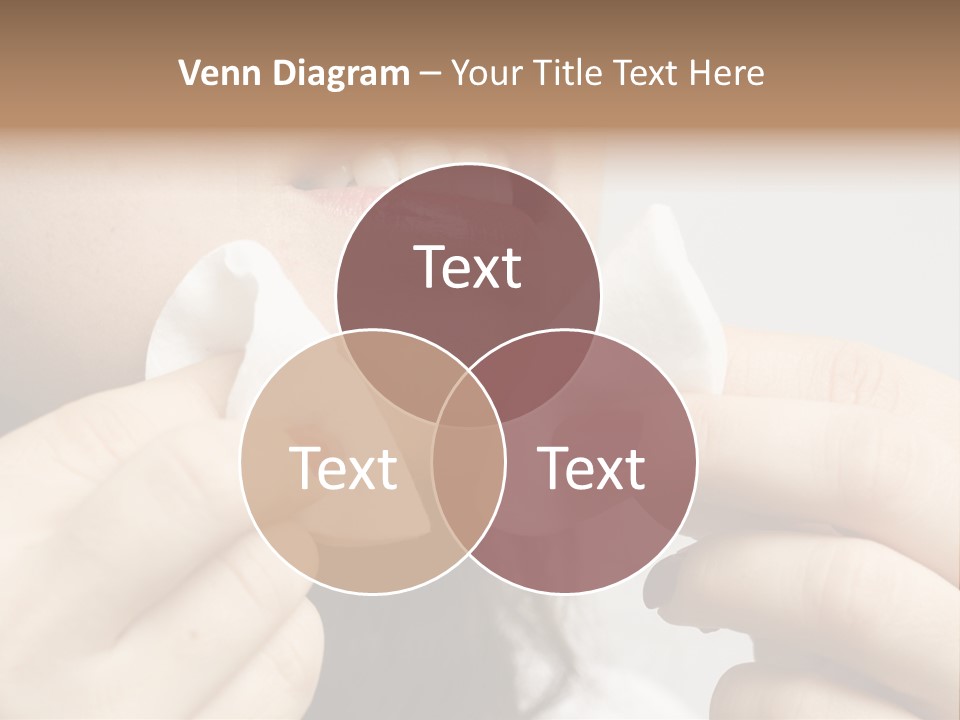 A Woman Holding A Piece Of Cloth Over Her Mouth PowerPoint Template