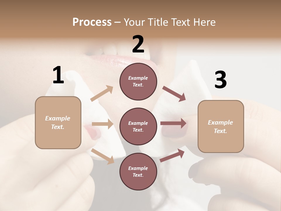 A Woman Holding A Piece Of Cloth Over Her Mouth PowerPoint Template