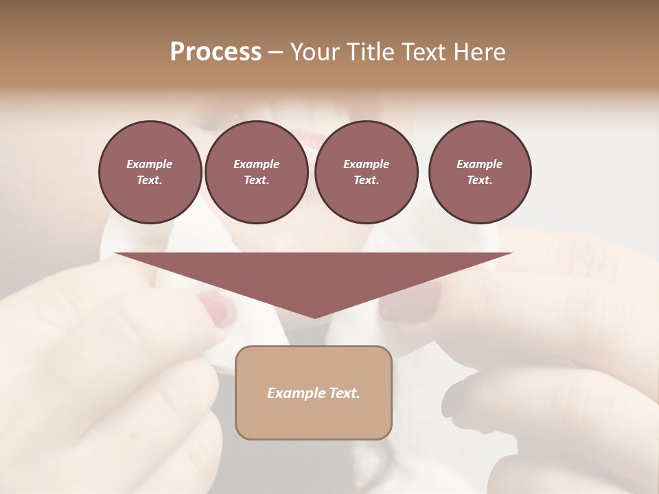 A Woman Holding A Piece Of Cloth Over Her Mouth PowerPoint Template