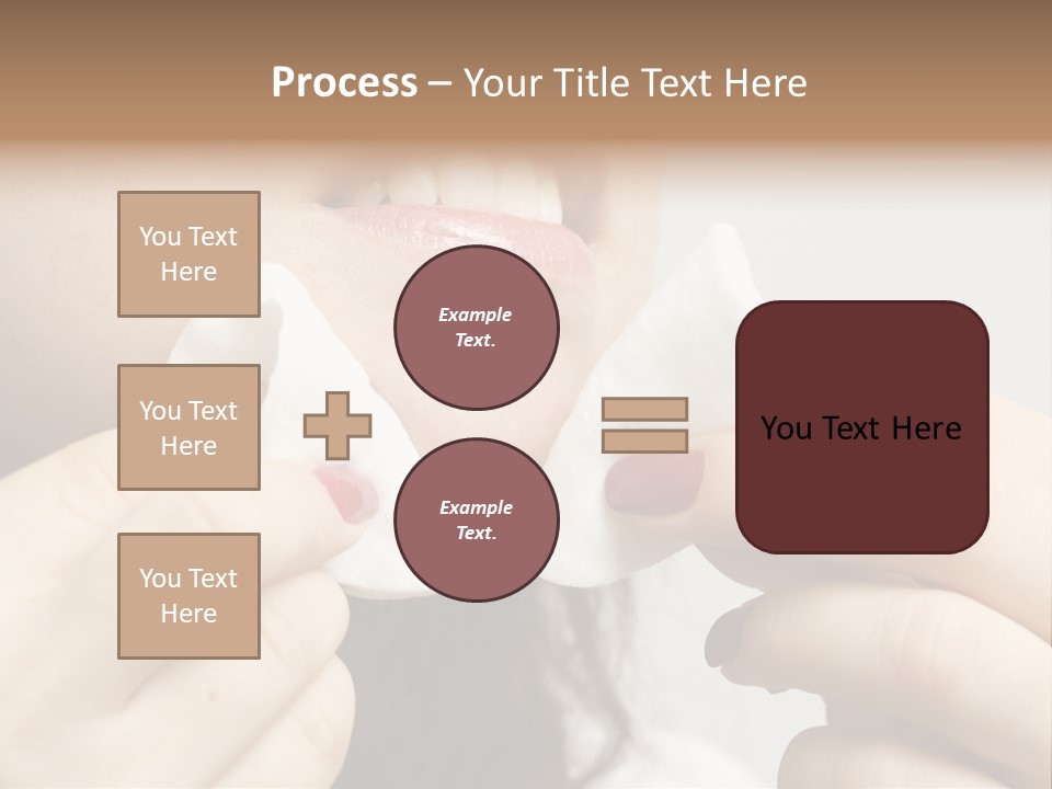 A Woman Holding A Piece Of Cloth Over Her Mouth PowerPoint Template