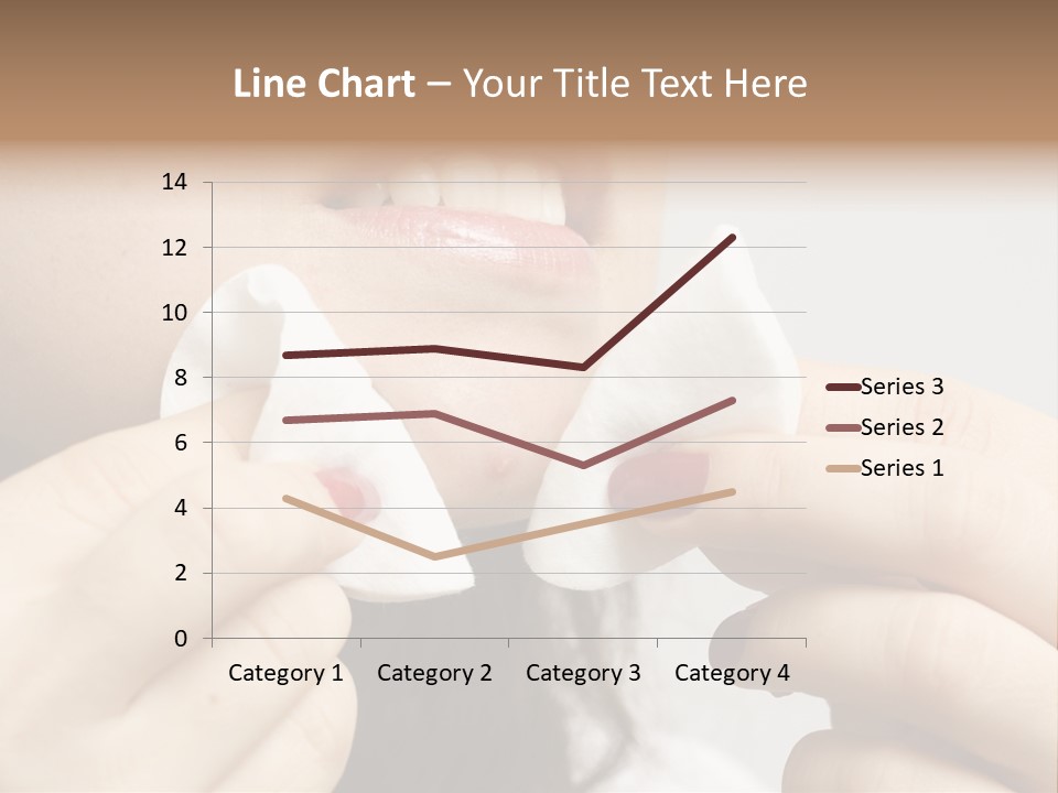 A Woman Holding A Piece Of Cloth Over Her Mouth PowerPoint Template