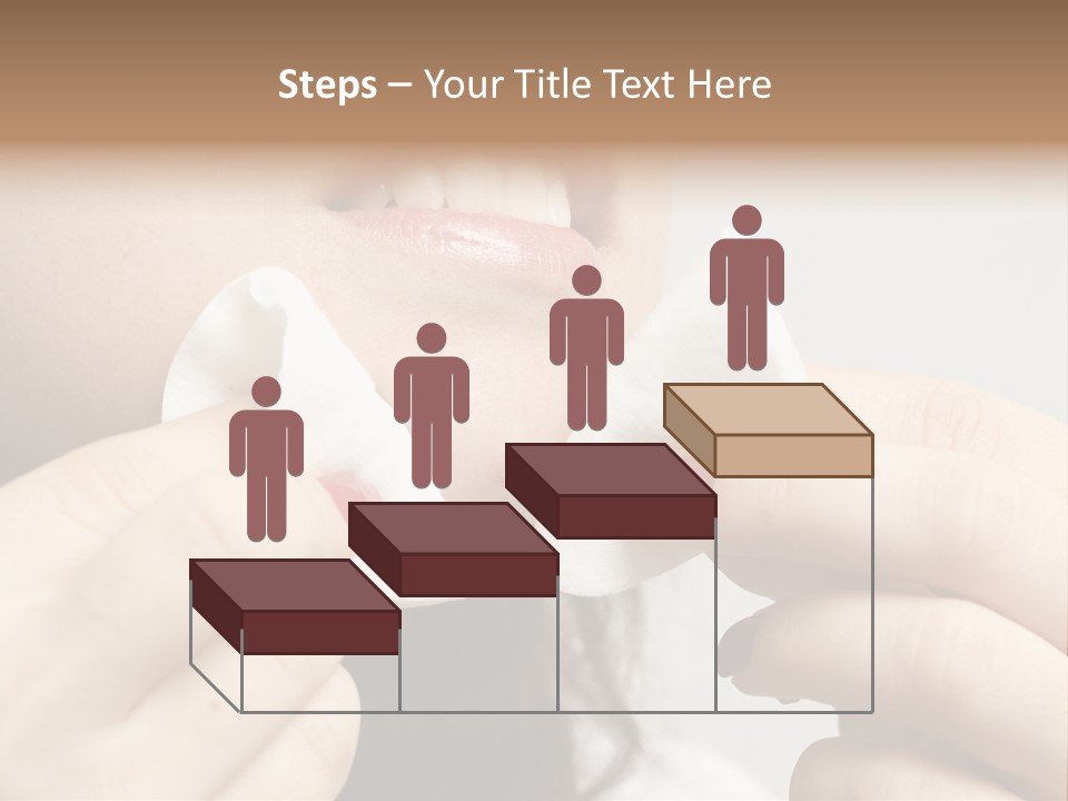 A Woman Holding A Piece Of Cloth Over Her Mouth PowerPoint Template