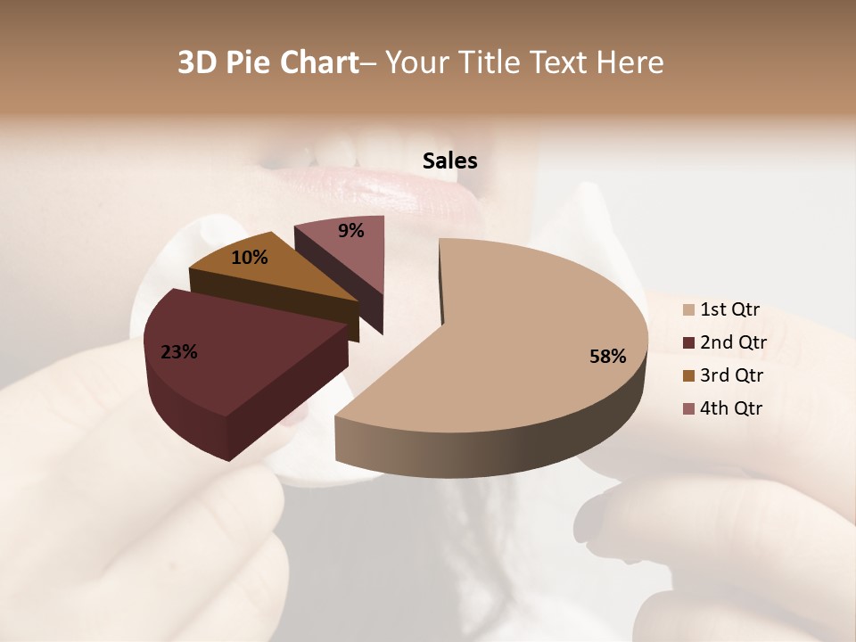 A Woman Holding A Piece Of Cloth Over Her Mouth PowerPoint Template