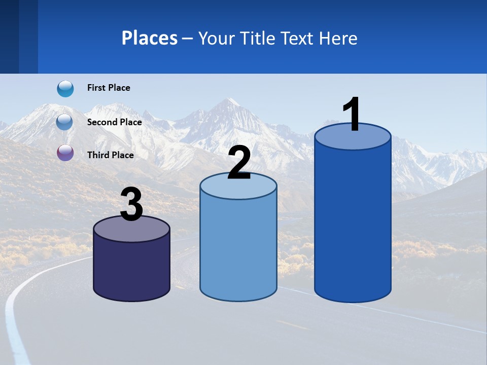 A Road In The Middle Of A Mountain Range PowerPoint Template