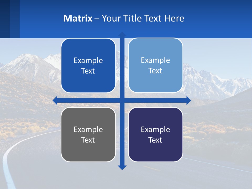 A Road In The Middle Of A Mountain Range PowerPoint Template