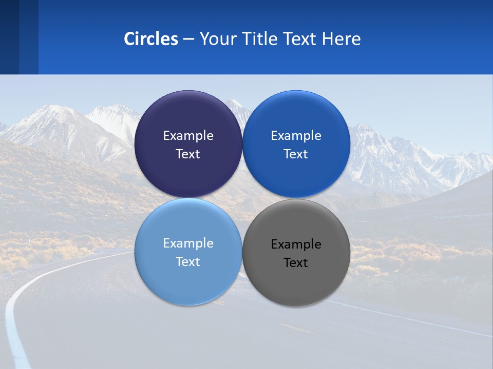 A Road In The Middle Of A Mountain Range PowerPoint Template