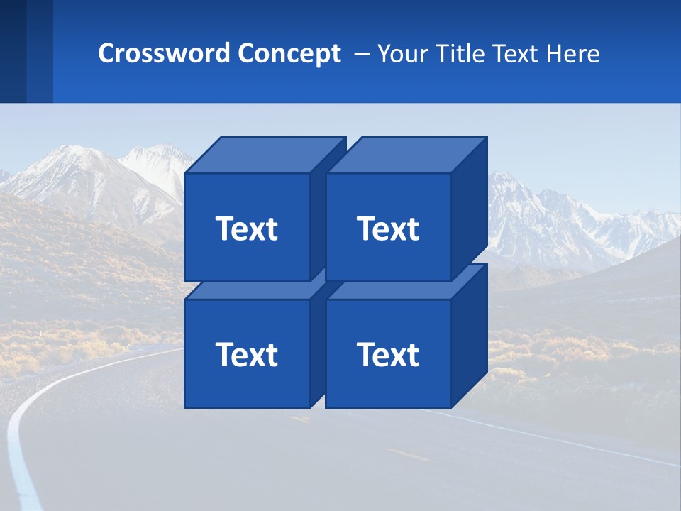 A Road In The Middle Of A Mountain Range PowerPoint Template
