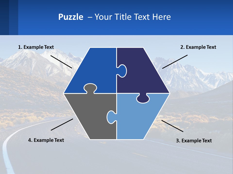 A Road In The Middle Of A Mountain Range PowerPoint Template