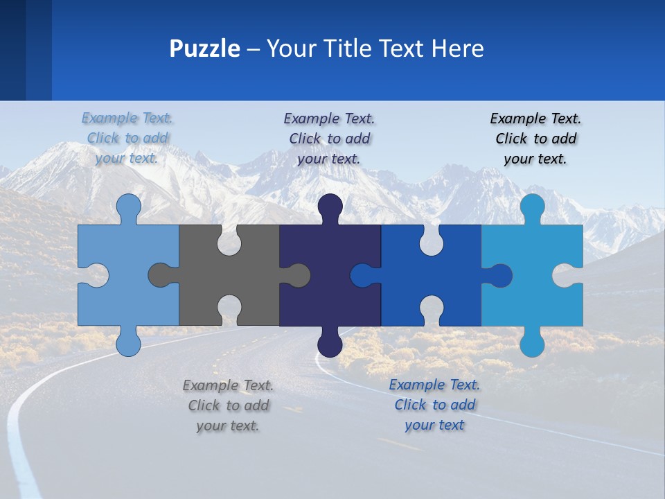 A Road In The Middle Of A Mountain Range PowerPoint Template