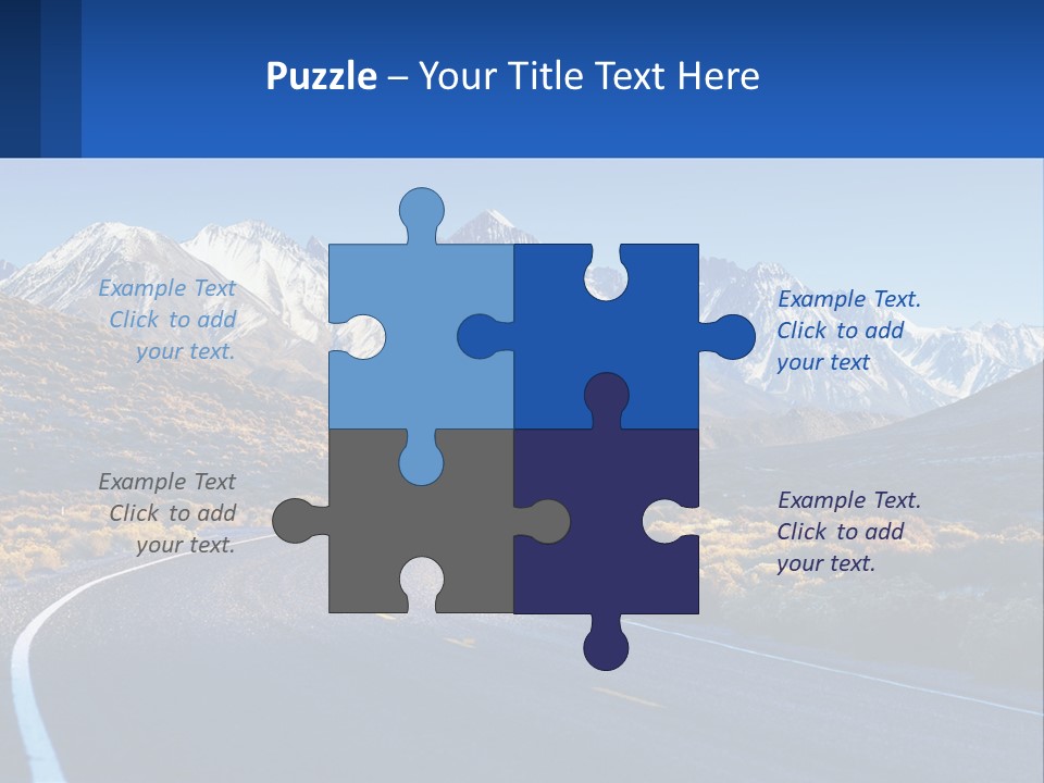 A Road In The Middle Of A Mountain Range PowerPoint Template