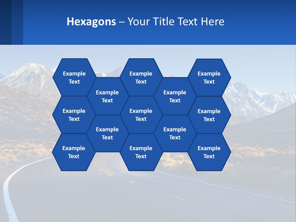 A Road In The Middle Of A Mountain Range PowerPoint Template