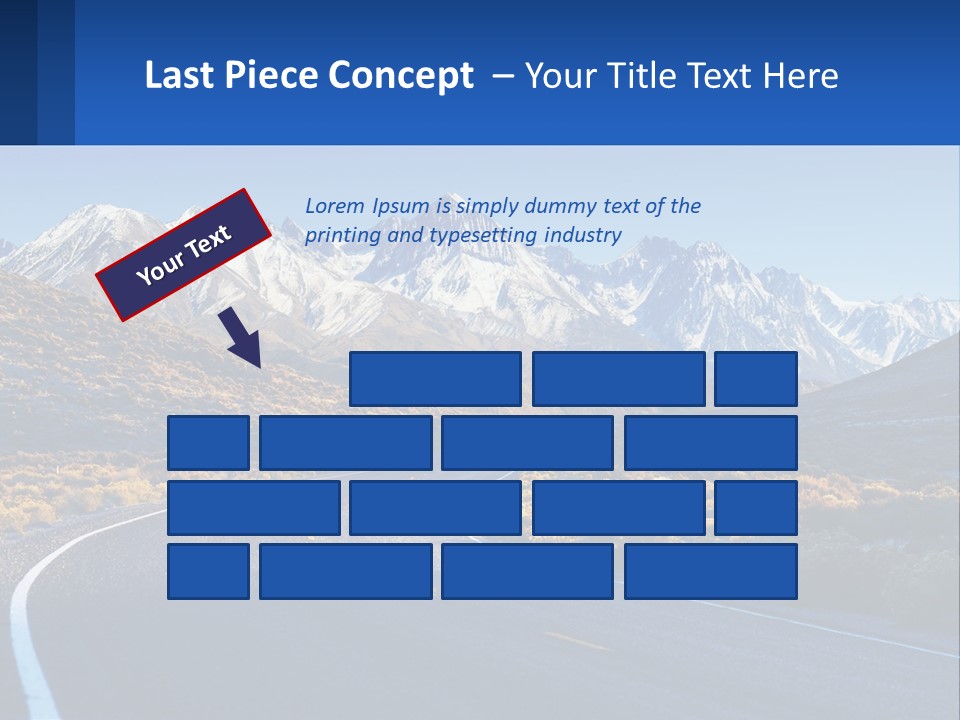 A Road In The Middle Of A Mountain Range PowerPoint Template