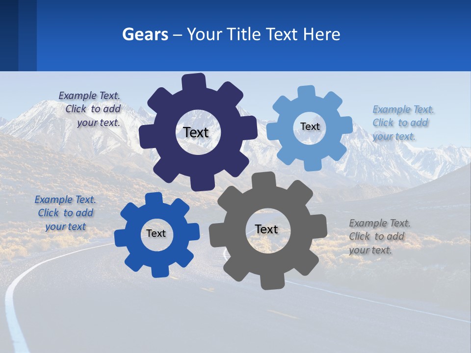 A Road In The Middle Of A Mountain Range PowerPoint Template