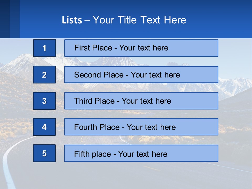 A Road In The Middle Of A Mountain Range PowerPoint Template