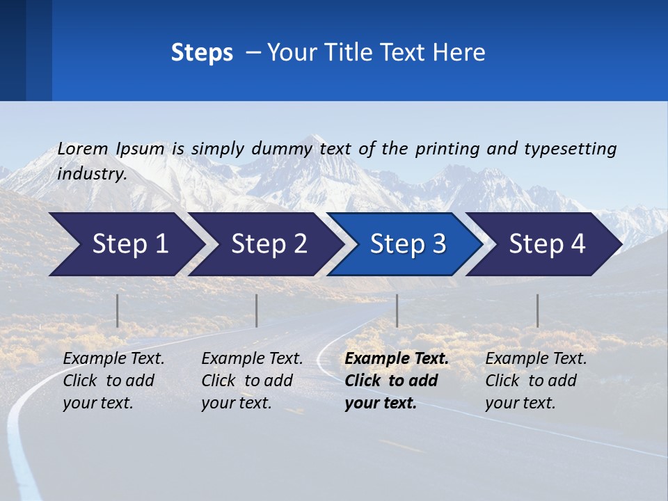 A Road In The Middle Of A Mountain Range PowerPoint Template