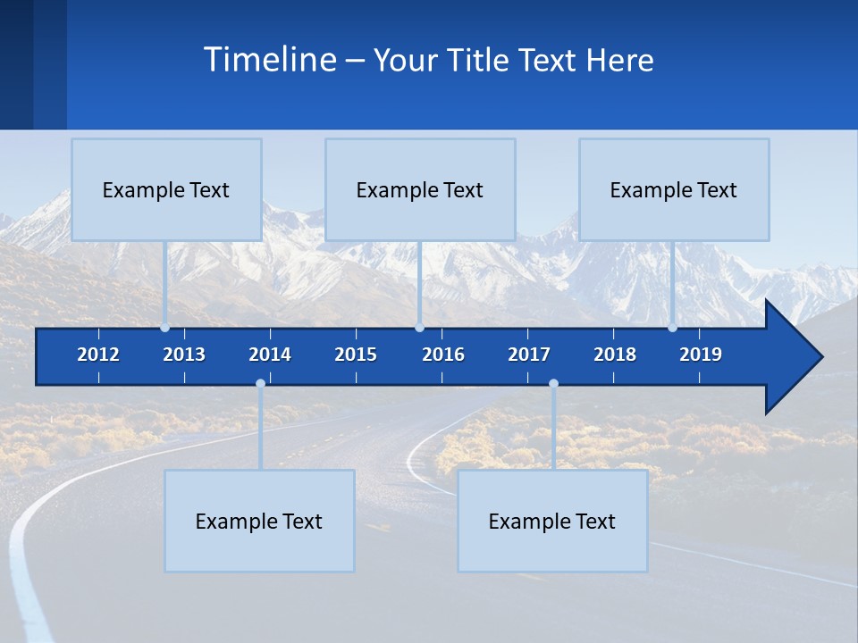 A Road In The Middle Of A Mountain Range PowerPoint Template