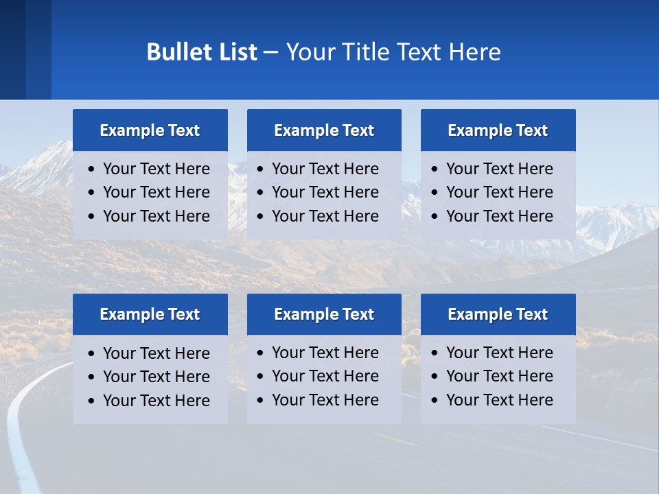 A Road In The Middle Of A Mountain Range PowerPoint Template