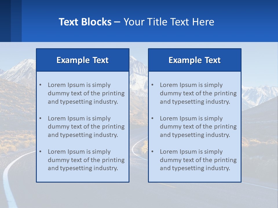 A Road In The Middle Of A Mountain Range PowerPoint Template