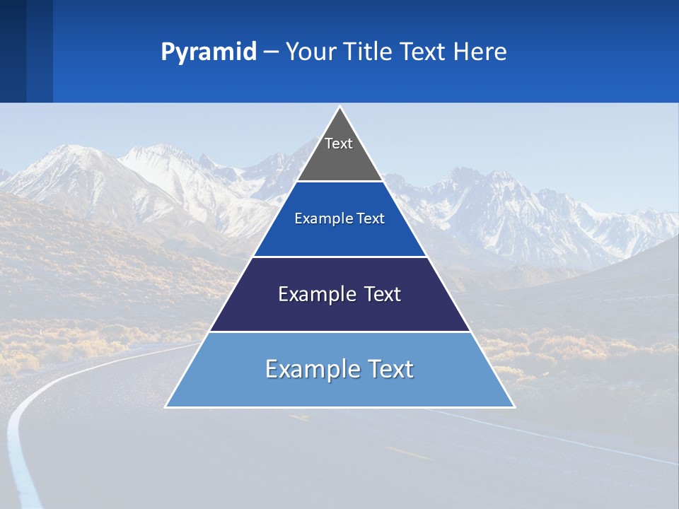 A Road In The Middle Of A Mountain Range PowerPoint Template