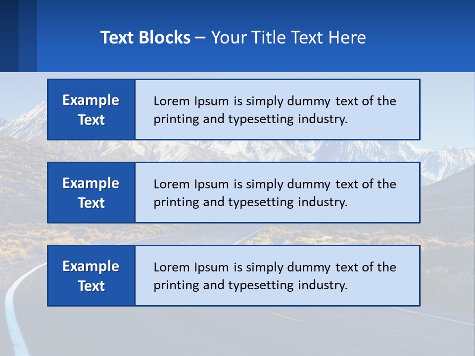 A Road In The Middle Of A Mountain Range PowerPoint Template