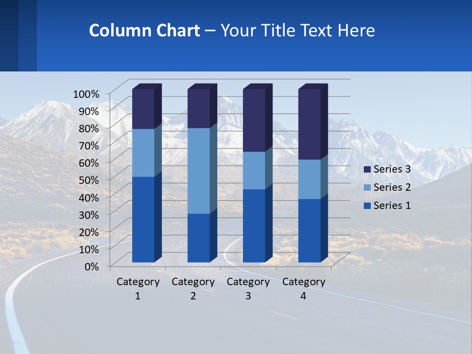 A Road In The Middle Of A Mountain Range PowerPoint Template