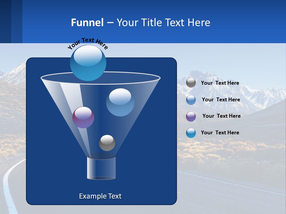 A Road In The Middle Of A Mountain Range PowerPoint Template