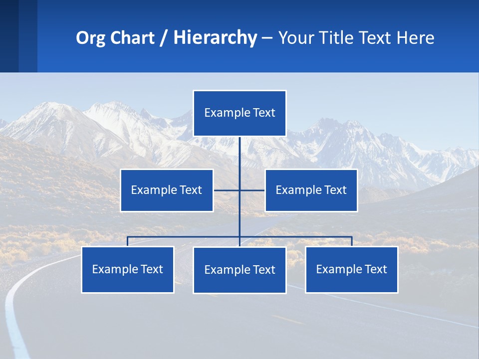 A Road In The Middle Of A Mountain Range PowerPoint Template
