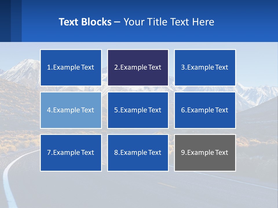 A Road In The Middle Of A Mountain Range PowerPoint Template