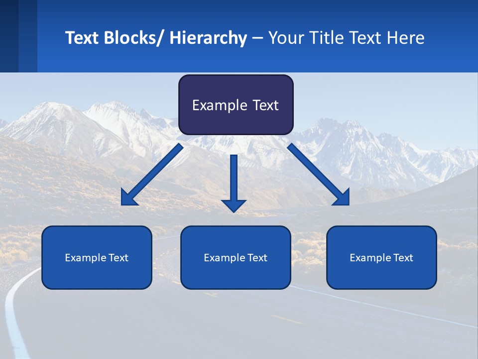 A Road In The Middle Of A Mountain Range PowerPoint Template