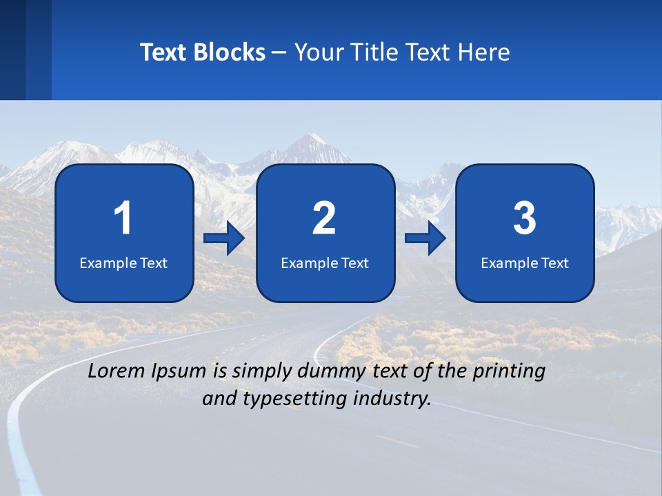A Road In The Middle Of A Mountain Range PowerPoint Template