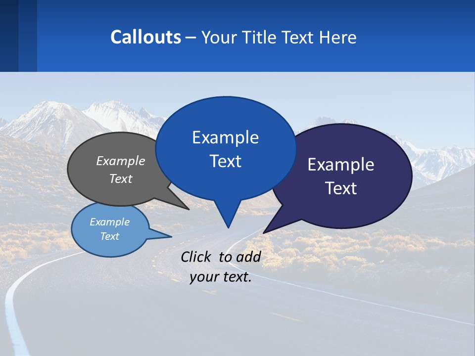 A Road In The Middle Of A Mountain Range PowerPoint Template