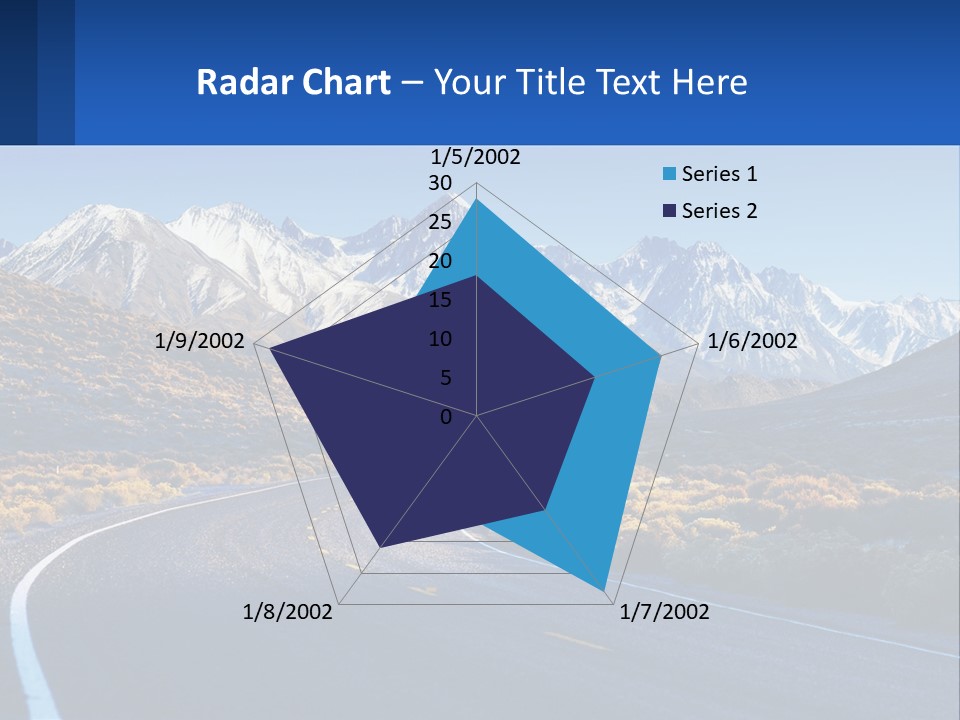 A Road In The Middle Of A Mountain Range PowerPoint Template