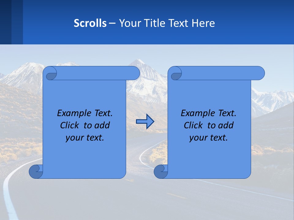 A Road In The Middle Of A Mountain Range PowerPoint Template