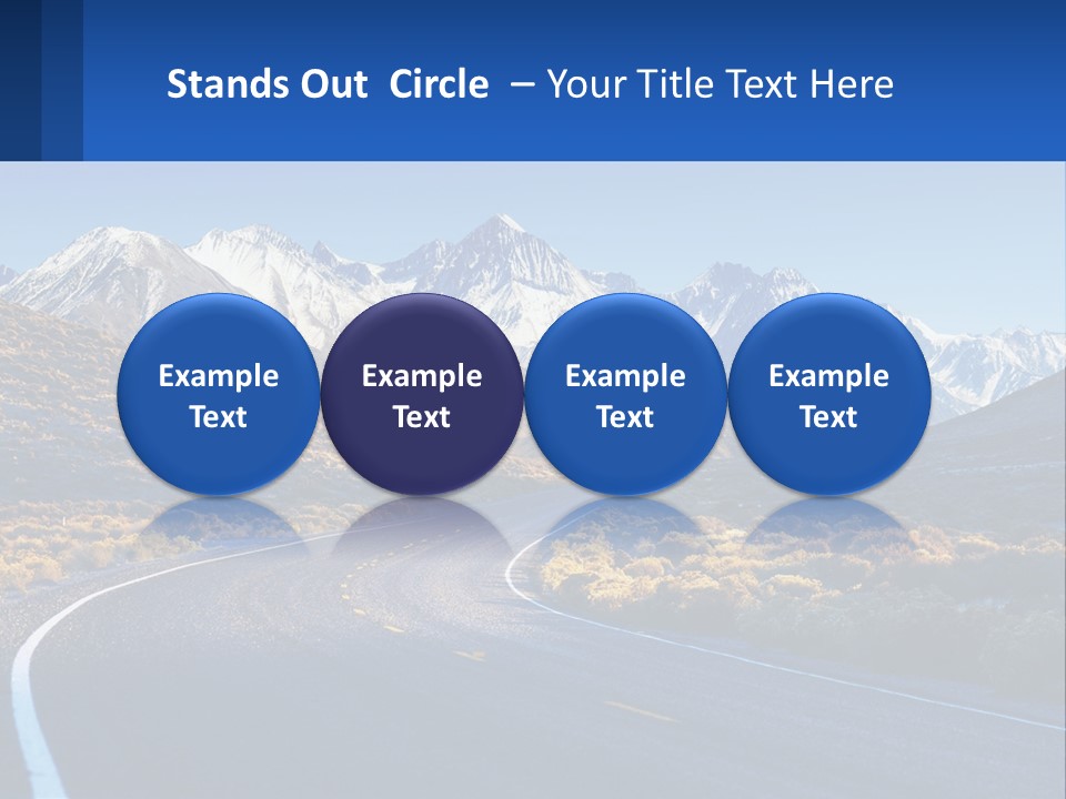 A Road In The Middle Of A Mountain Range PowerPoint Template