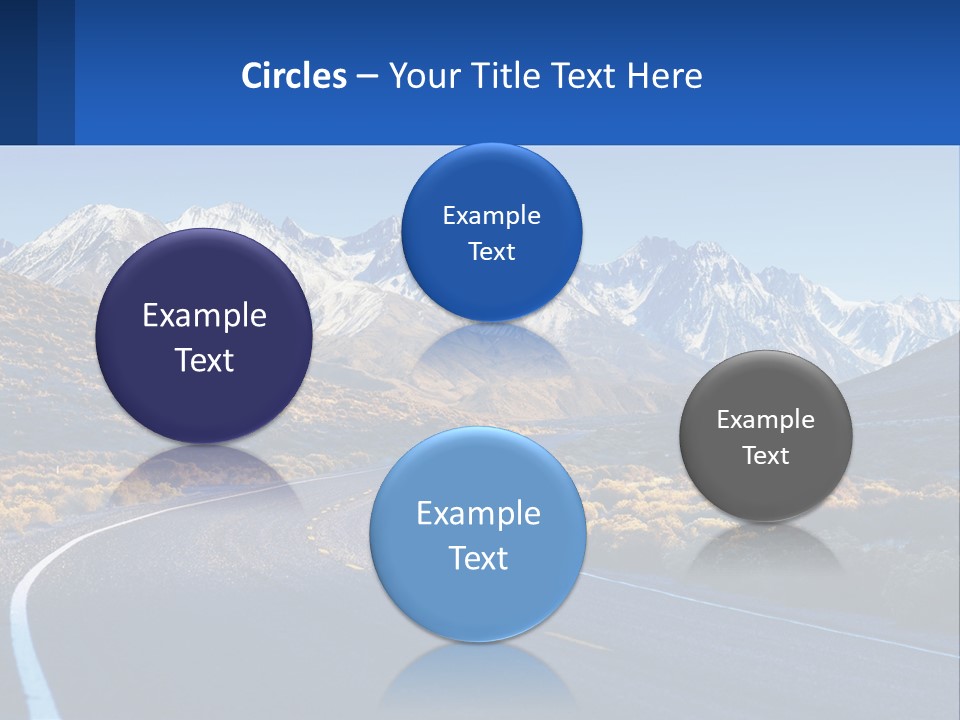 A Road In The Middle Of A Mountain Range PowerPoint Template