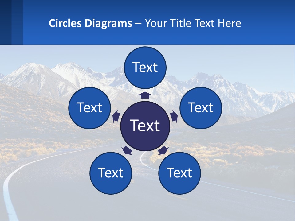 A Road In The Middle Of A Mountain Range PowerPoint Template