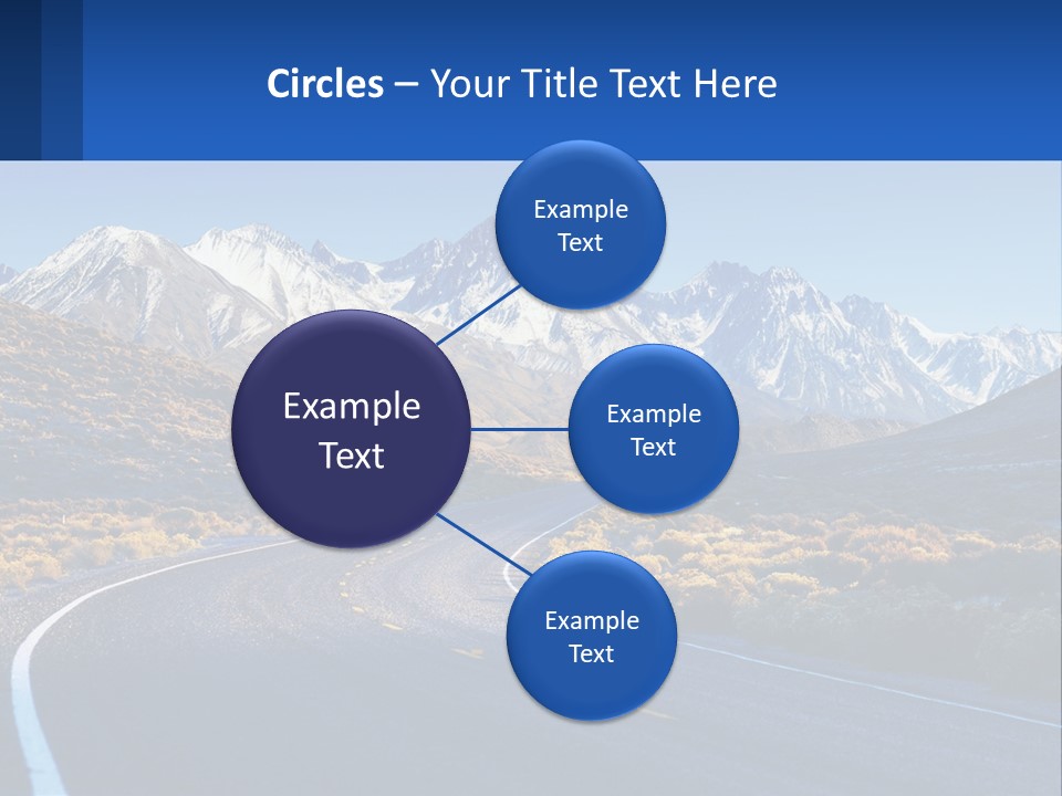 A Road In The Middle Of A Mountain Range PowerPoint Template