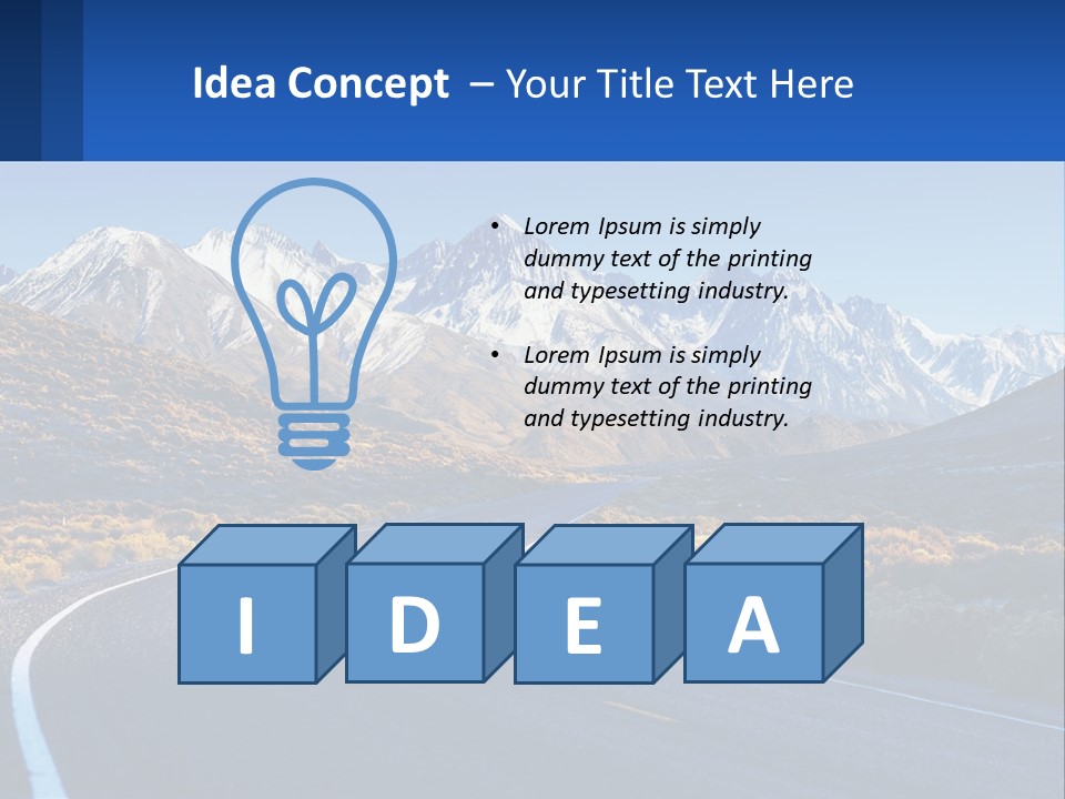 A Road In The Middle Of A Mountain Range PowerPoint Template